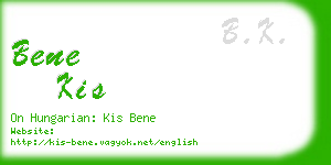 bene kis business card